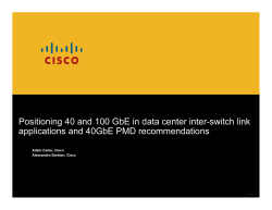 Positioning 40 and 100 GbE in data center inter