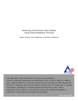 Hemming of Aluminum Alloy Sheets Using