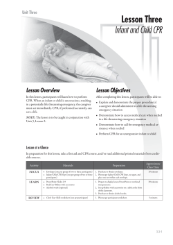 Infant and Child CPR - Realityworks Update Page