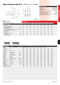 Spur Gearhead GS 38 A &AElig;38 mm, 0.1 - 0.6 Nm