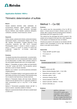 Titrimetric determination of sulfate Method 1 - Login