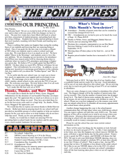 The PONY EXPRESS - Jessamine County Schools