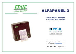 alfapanel 3 - POHL Electronic GmbH