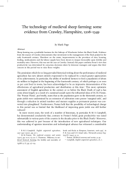 The technology of medieval sheep farming