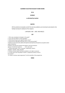 SUMMER VACATION HOLIDAY HOME WORK VII