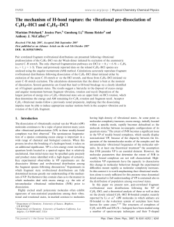 The mechanism of H-bond rupture: the vibrational pre