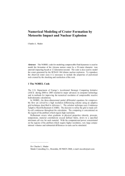 Numerical Modeling of Crater Formation by Metorite
