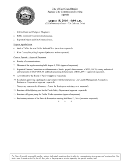 August 15, 2016 &ndash; 6:00 pm - City of East Grand Rapids