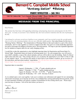 newsletter summer 14-15 - Bernard C. Campbell Middle School