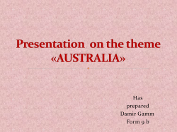 Capital Cities of Australia