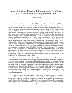 La casa de enfrente: Ernestina de Champourcin`s Contribution to the