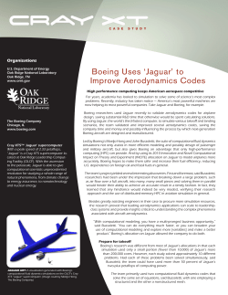 Boeing Uses `Jaguar` to Improve Aerodynamics Codes