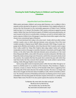 Panning for Gold: Finding Poetry in Children&acirc;&bull;Žs - Purdue e-Pubs