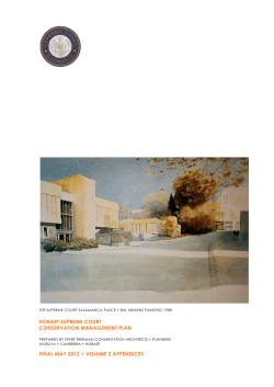 hobart supreme court conservation management plan final may