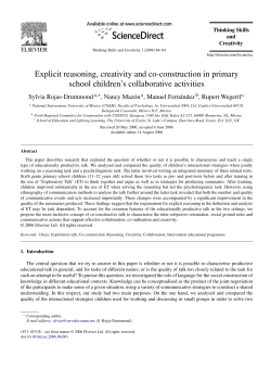 Explicit reasoning, creativity and co