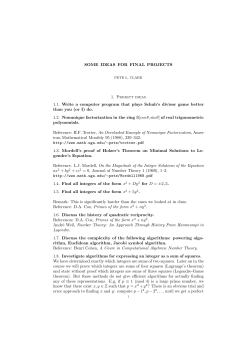 SOME IDEAS FOR FINAL PROJECTS 1. Project ideas 1.1. Write a