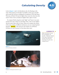 Calculating Density - SD43 Teacher Sites