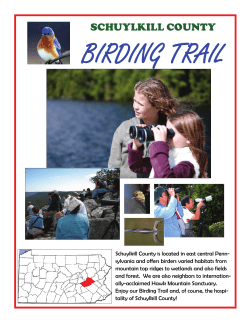 SCHUYLKILL COUNTY BIRDING TRAIL - Schuylkill County Visitors