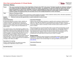 American History - Ohio Department of Education