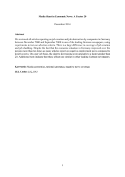 Media Slant in Economic News: A Factor 20 December 2014