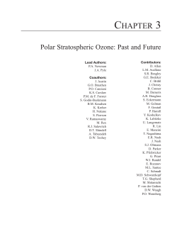 Chapter 3 - Polar Stratospheric Ozone