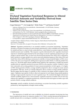 Dryland Vegetation Functional Response to Altered Rainfall