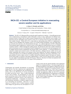 INCA-CE: a Central European initiative in nowcasting severe