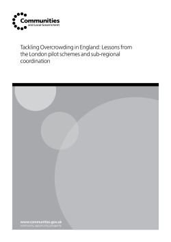 Tackling Overcrowding in England: Lessons from the London pilot