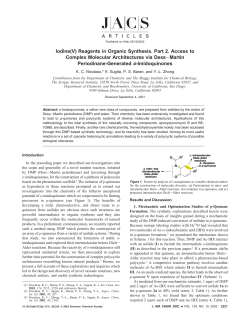 Iodine(V) Reagents in Organic Synthesis. Part 2. Access to Complex
