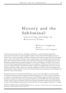 History and the Subliminal