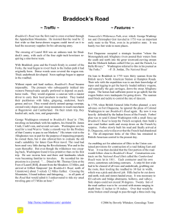Braddock`s Road - RootsWeb: Freepages