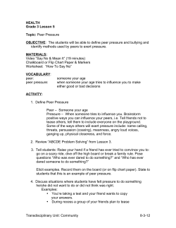 Health Lesson 5 Peer pressure