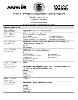 Marine Terminal Management Training Program