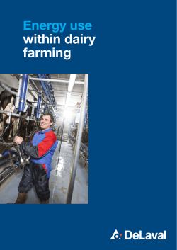 Energy use within dairy farming