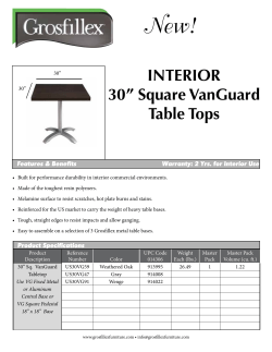 INTERIOR 30&rdquo; Square VanGuard Table Tops
