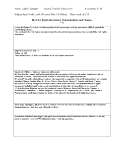 civil rights demonstrations and changes