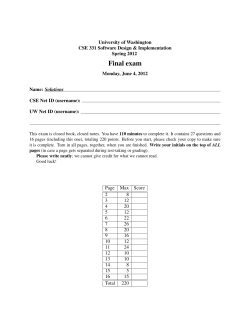 Solutions - University of Washington