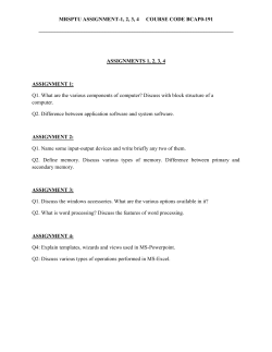 MRSPTU ASSIGNMENT-1, 2, 3, 4 COURSE CODE BCAP0