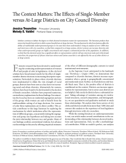 The Context Matters: The Effects of Single-Member versus At