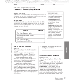 Lesson 1 Reunifying China