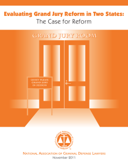 Evaluating Grand Jury Reform in Two States