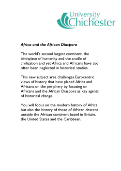 Africa and the African Diaspora The world`s second largest continent