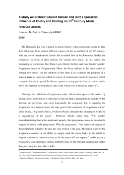 A Study on Brahms` Edward Ballade and Liszt`s