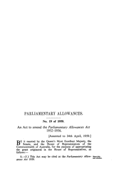 parliamentary allowances.