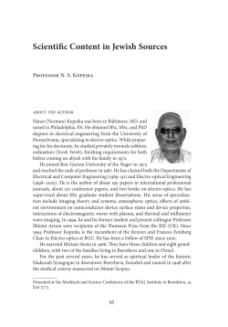 Scientific Content in Jewish Sources