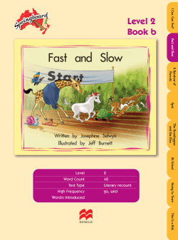 Fast and Slow Teacher Notes