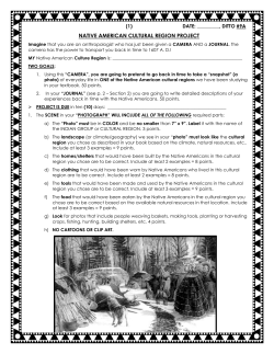 Native American Cultural Region Project