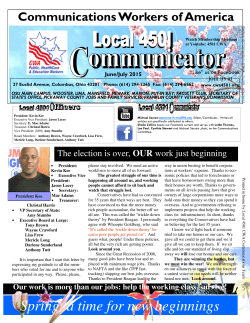 June July 2015.pub - Communications Workers of America Local 4501