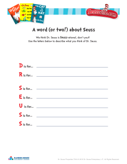 A word (or two!) about Seuss