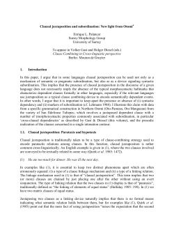 Clausal juxtaposition and subordination